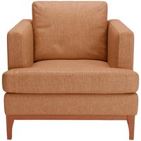 Scarlett Eco Armchair, rust, Leg colour: aveo