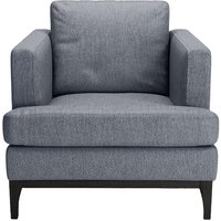 Scarlett Eco Armchair, Navy blue, Leg colour: black