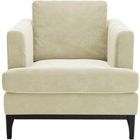 Scarlett Eco Armchair, Cream, Leg colour: black