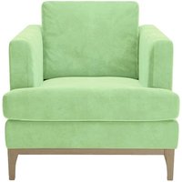 Scarlett Eco Armchair, mint, Leg colour: wax black