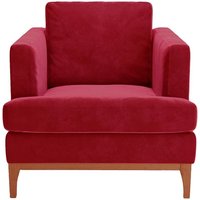 Scarlett Eco Armchair, red, Leg colour: aveo