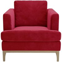 Scarlett Eco Armchair, red, Leg colour: wax black