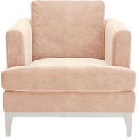 Scarlett Eco Armchair, pink, Leg colour: wax black
