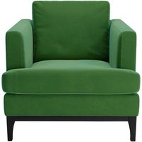 Scarlett Armchair, dark green, Leg colour: black