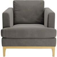 Scarlett Armchair, graphite, Leg colour: like oak