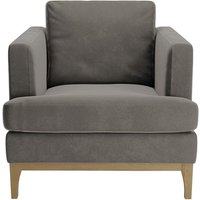 Scarlett Armchair, graphite, Leg colour: wax black
