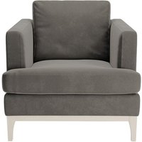 Scarlett Armchair, graphite, Leg colour: white