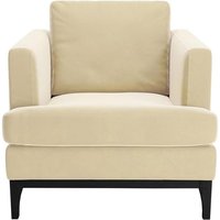 Scarlett Armchair, light beige, Leg colour: black