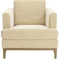 Scarlett Armchair, light beige, Leg colour: wax black