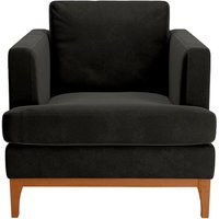 Scarlett Armchair, black, Leg colour: aveo