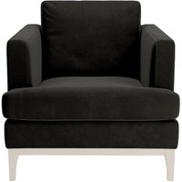 Scarlett Armchair, black, Leg colour: white