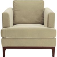 Scarlett Armchair, mink, Leg colour: dark oak