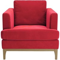 Scarlett Armchair, dark red, Leg colour: wax black
