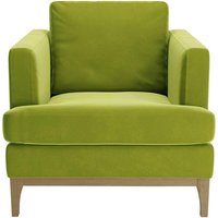 Scarlett Armchair, olive green, Leg colour: wax black
