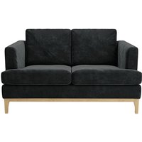 Scarlett Eco 2 Seater Sofa, black, Leg colour: like oak