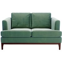 Scarlett 2 Seater Sofa, dirty blue, Leg colour: dark oak