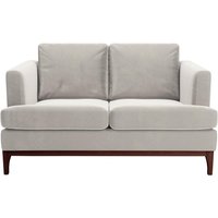 Scarlett 2 Seater Sofa, silver, Leg colour: dark oak
