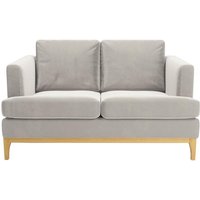 Scarlett 2 Seater Sofa, silver, Leg colour: like oak