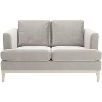 Scarlett 2 Seater Sofa, silver, Leg colour: white
