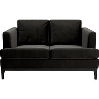 Scarlett 2 Seater Sofa, black, Leg colour: black