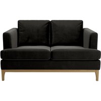 Scarlett 2 Seater Sofa, black, Leg colour: wax black