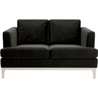 Scarlett 2 Seater Sofa, black, Leg colour: white