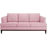Scarlett 3 Seater Sofa, pink, Leg colour: dark oak