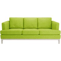 Scarlett 3 Seater Sofa, lime, Leg colour: white