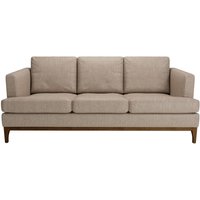 Scarlett Eco 3 Seater Sofa, Beige, Leg colour: dark oak
