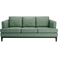 Scarlett Eco 3 Seater Sofa, Green, Leg colour: black