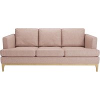 Scarlett Eco 3 Seater Sofa, Pale pink, Leg colour: like oak