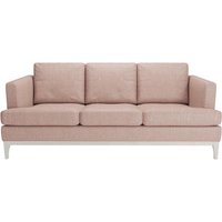 Scarlett Eco 3 Seater Sofa, Pale pink, Leg colour: white