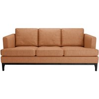 Scarlett Eco 3 Seater Sofa, rust, Leg colour: black