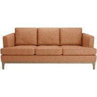 Scarlett Eco 3 Seater Sofa, rust, Leg colour: wax black
