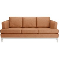 Scarlett Eco 3 Seater Sofa, rust, Leg colour: white
