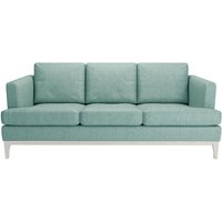 Scarlett Eco 3 Seater Sofa, Turquoise, Leg colour: white