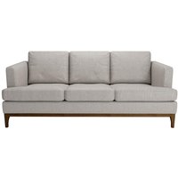 Scarlett Eco 3 Seater Sofa, Grey, Leg colour: dark oak