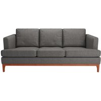 Scarlett Eco 3 Seater Sofa, Dark grey, Leg colour: aveo
