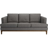 Scarlett Eco 3 Seater Sofa, Dark grey, Leg colour: dark oak