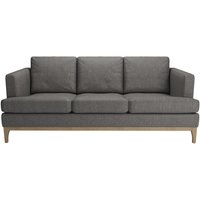 Scarlett Eco 3 Seater Sofa, Dark grey, Leg colour: wax black