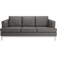 Scarlett Eco 3 Seater Sofa, Dark grey, Leg colour: white