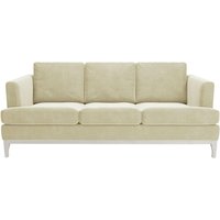 Scarlett Eco 3 Seater Sofa, Cream, Leg colour: white