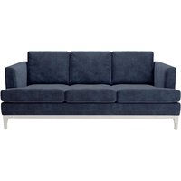 Scarlett Eco 3 Seater Sofa, navy blue, Leg colour: white