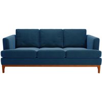 Scarlett 3 Seater Sofa, blue, Leg colour: aveo
