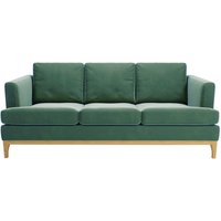 Scarlett 3 Seater Sofa, dirty blue, Leg colour: like oak