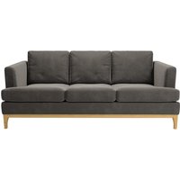 Scarlett 3 Seater Sofa, graphite, Leg colour: like oak