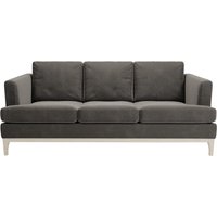 Scarlett 3 Seater Sofa, graphite, Leg colour: white