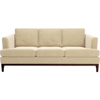 Scarlett 3 Seater Sofa, light beige, Leg colour: dark oak