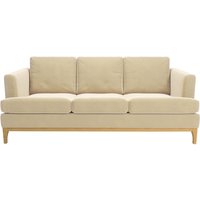 Scarlett 3 Seater Sofa, light beige, Leg colour: like oak