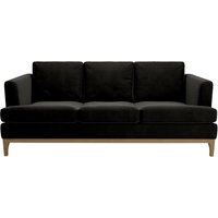 Scarlett 3 Seater Sofa, black, Leg colour: wax black
